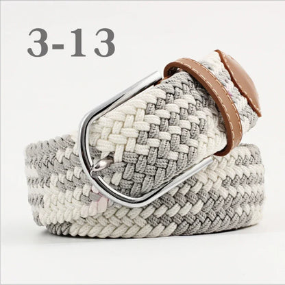 ZLD 60 Colors Female Casual Knitted Pin Buckle Men Belt