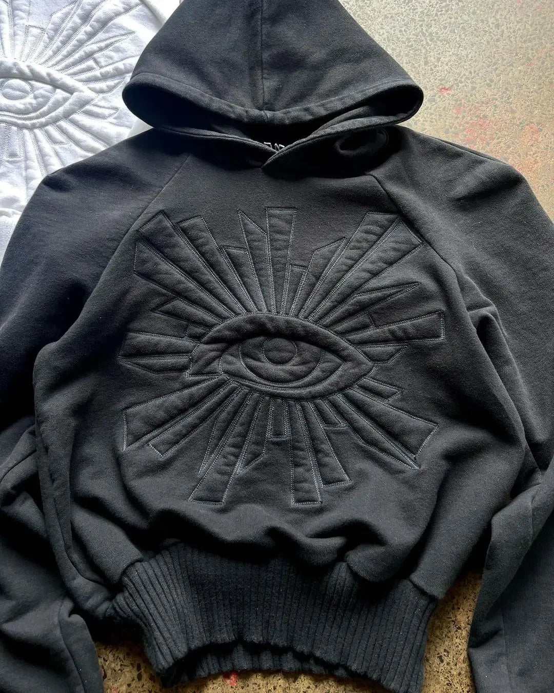 Goth Punk New Sweatshirt Hoodie Y2k Oversized Embroidered Pattern Hooded