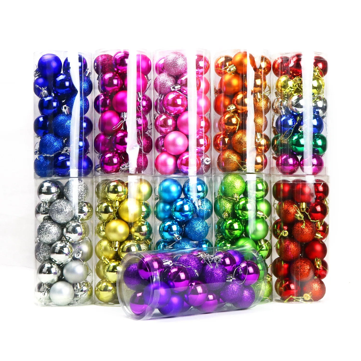 Promotional 3cm/4cm5cm/6cm/7cm/8cm/10cm Christmas Ball Plastic Ball Indoor