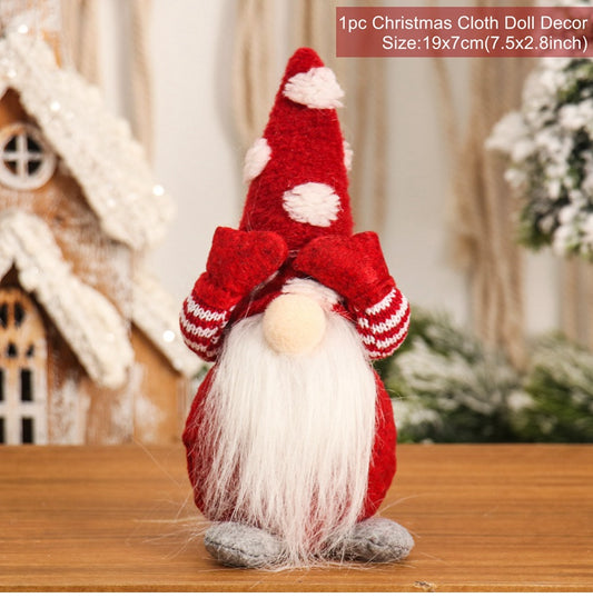 Nanhu Gnome Christmas Faceless Doll Merry Christmas Decorations for Home