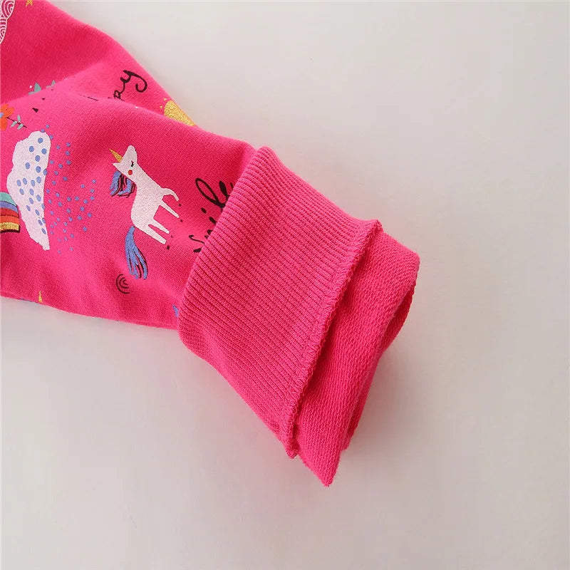 Jumping Meters New Arrival Autumn Winter Sweatshirts for Girls Animals Applique