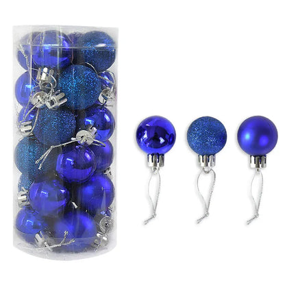 3cm 24pcs New Year Balls Decorations for Tree Hanging Bauble Ball New Year