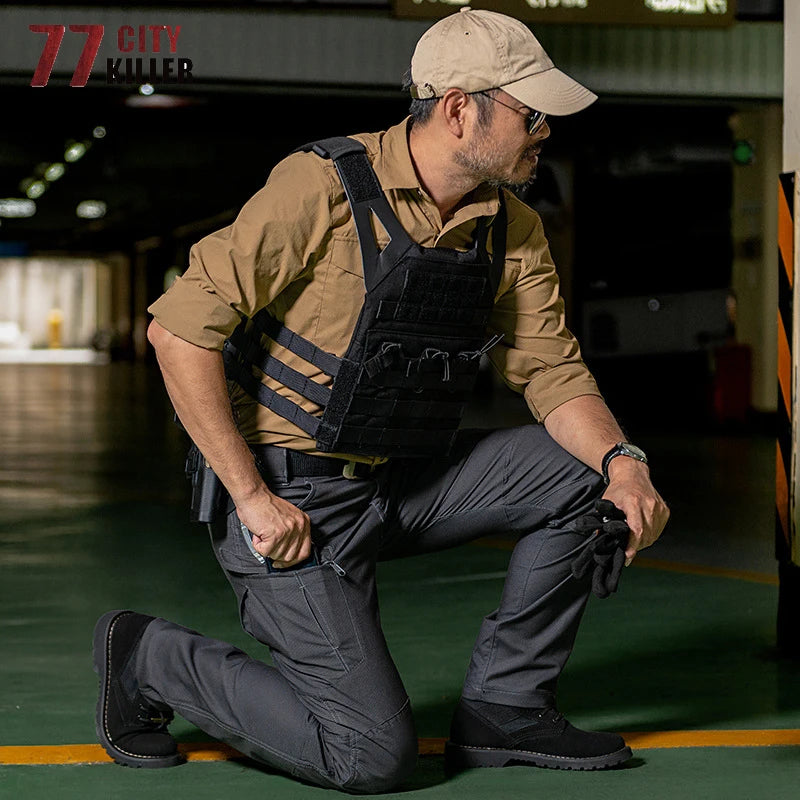 Tactical Pants Men Waterproof Wear-Resistant SWAT Combat Military Trousers Male