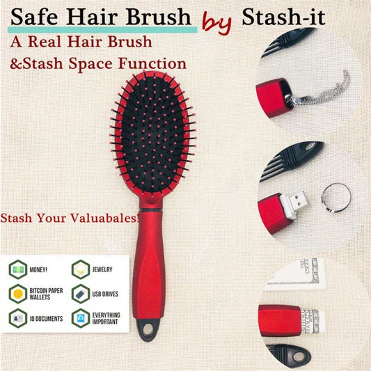 Safe Hair Brush Secret Stash Box Multi-Functional Storage Comb Security Hidden