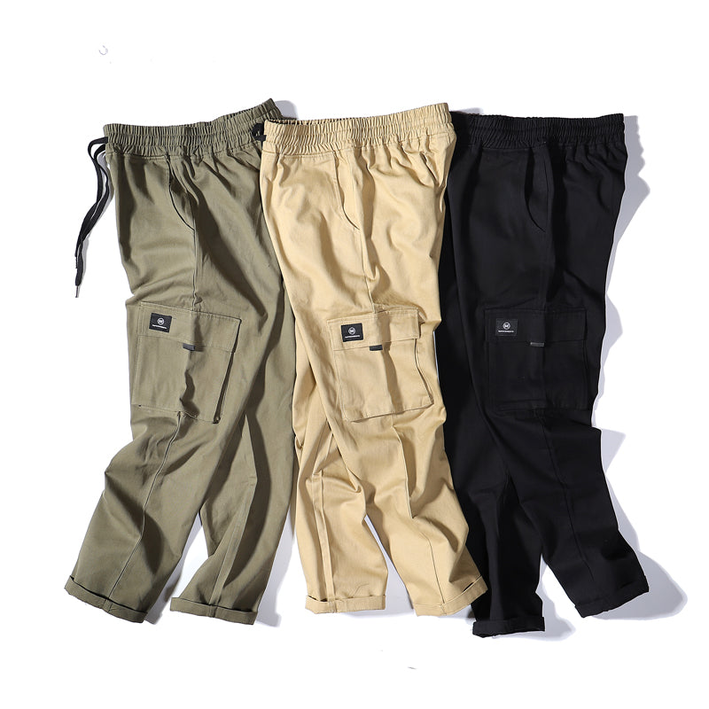 Boutique Multi Pocket Cargo Pants High Street Fashion Long Loose Pants for Mens