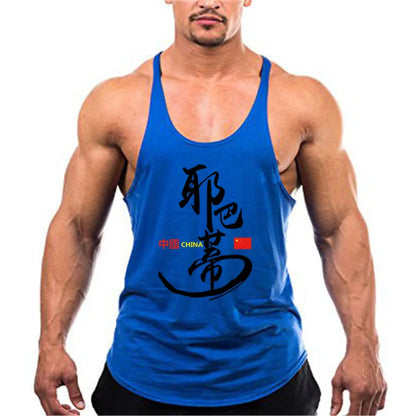 Brand Men's Tank Top Muscle Sleeveless Singlets Fashion Sports Workout