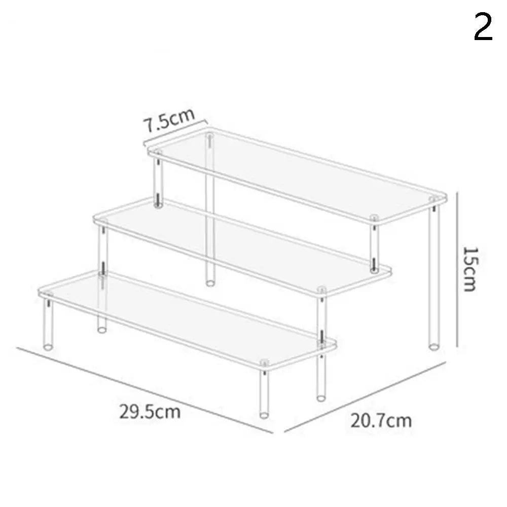 Organization Home Storage Display Shelf Transparent Storage Racks Display