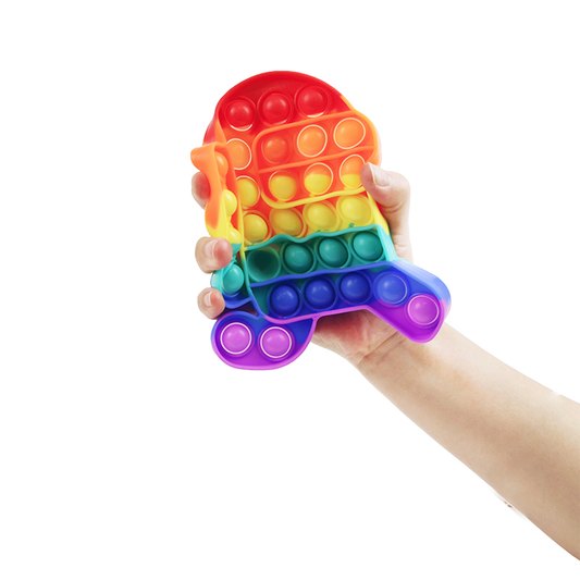 Factory Low Price Silicone Fidget Toy Rainbow Color for Kids