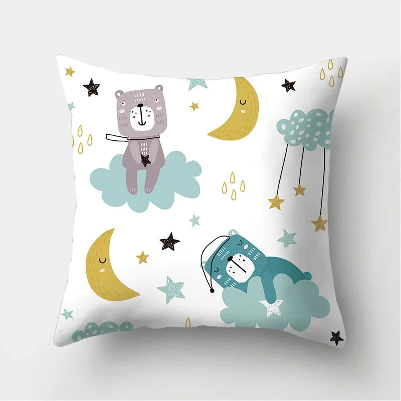 Dinosaur Alpaca Owl Panda Decorative Cushions Pillowcase Polyester Cushion Cover