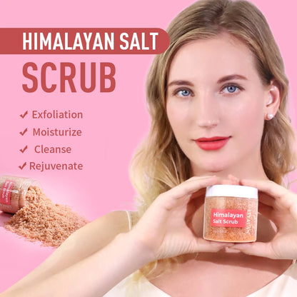 LIYALAN Pink Himalayan Salt Body Scrub Bath Exfoliating Skin Whitening