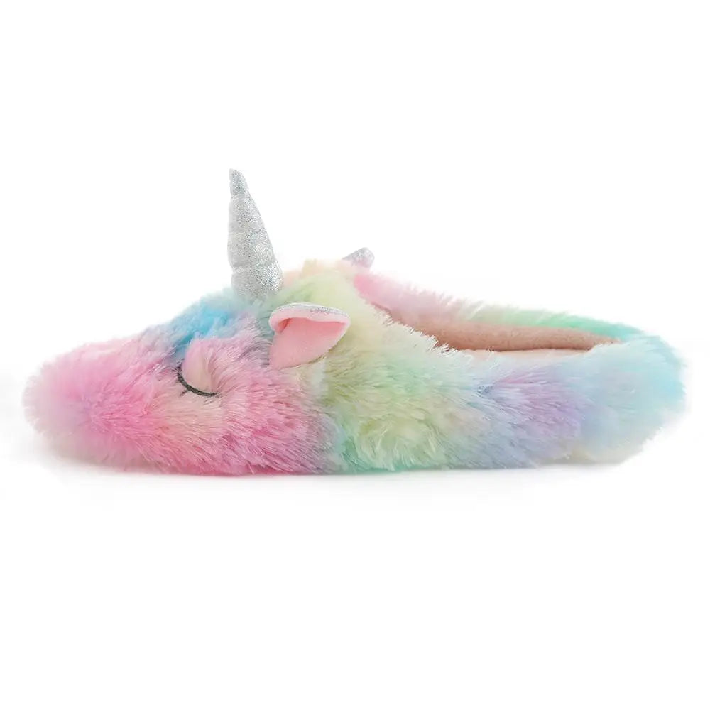 Dropshipping Unicorn Slippers Cortoon Rainbow Comfy Home Indoor Warm Women