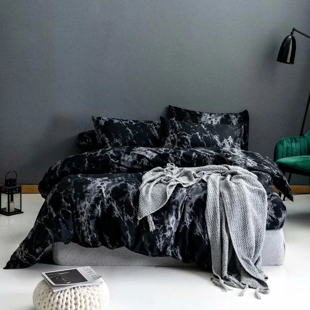 Marble Bedding Set King Queen Single Double Duvet Cover Set