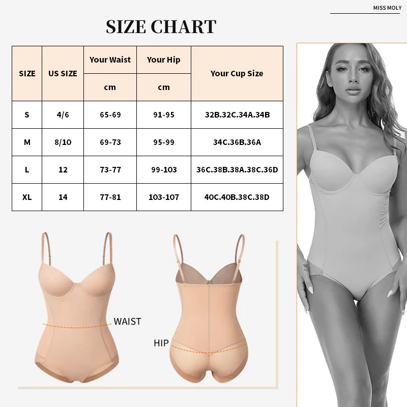 Shapewear Bodysuit for Women Tummy Control Butt Lifter Panties Waist Trainer