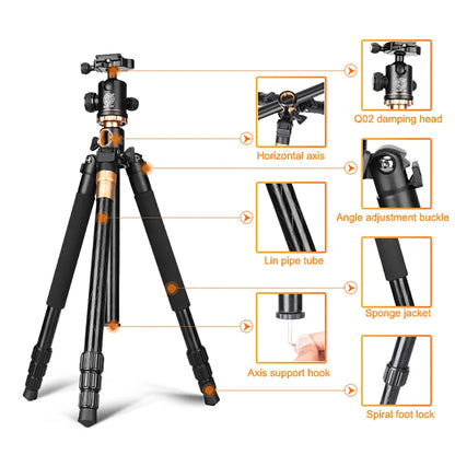 QZSD Q999H Aluminium Alloy Camera Tripod  Video Monopod Professional Extendable