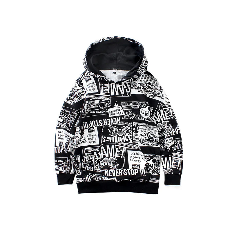 New Kids Hoodies Childen Cartoon Hoodies Clothes Korean Teenage Boys