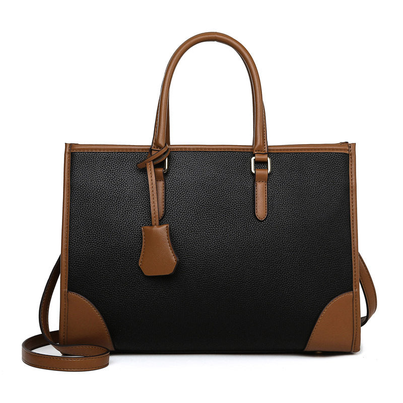 2021 New Temperament Handbag Retro Brown Commute Shoulder Bag Female