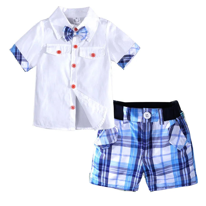 Fashion Baby Boy Clothes Set Summer Children Clothing Boys Outfit Shirt+Shorts