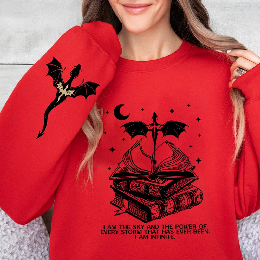 Basgiath War College Double-Side Sweatshirt Fourth Wing Sweater Fly or Die