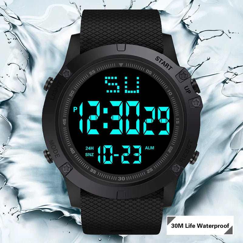 Men Sport Watch Multifunction Military Sports Watch Waterproof Electronic Watch