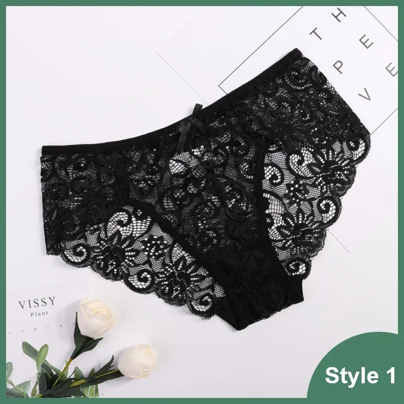 Plus Size S/Xl Fashion High Quality Transparent Women's Panties Lace Soft