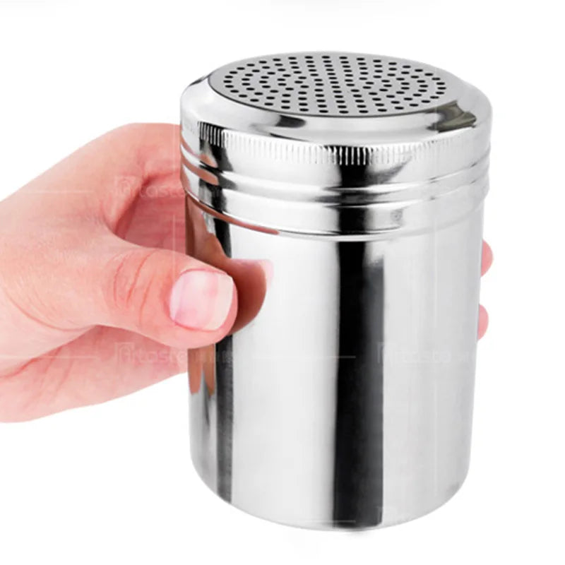 1pcs Stainless Steel Spice Sugar Salt Handle Pepper Herb Shaker Jar Box