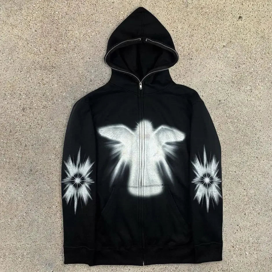 American Retro Hooded Sweater for Men