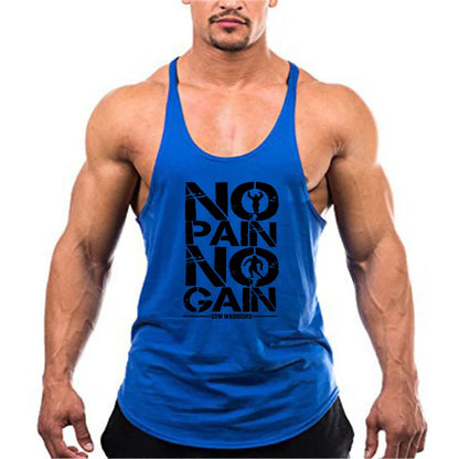 Bodybuilding Stringer Tank Top Men Cotton Gym Clothing Mens Fitness Racer