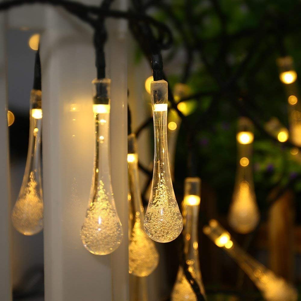 Outdoor Fairy Waterproof Raindrop Lights Party Christmas String Light Water Drop