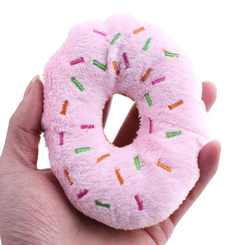 Soft Dog Donuts Plush Pet Dog Toys for Dogs Chew To