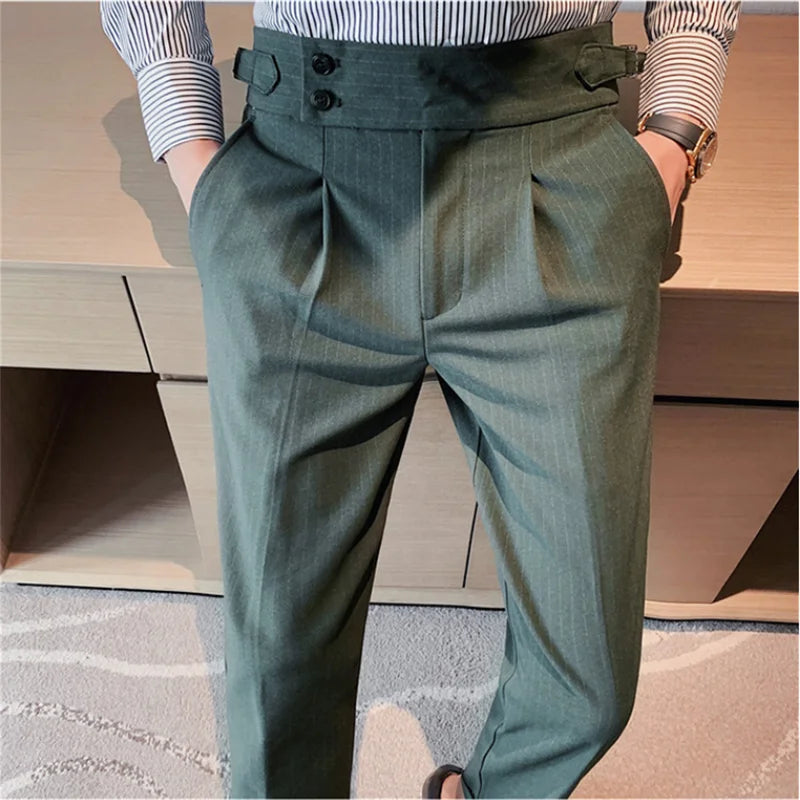 Fall 2022 High Quality Business Casual Draped High-Waist Trousers