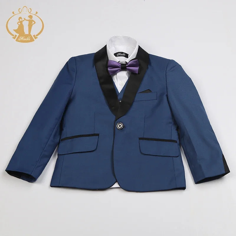 Blue Suit for Boy Costume Enfant Garcon Mariage Kids Wedding Suit