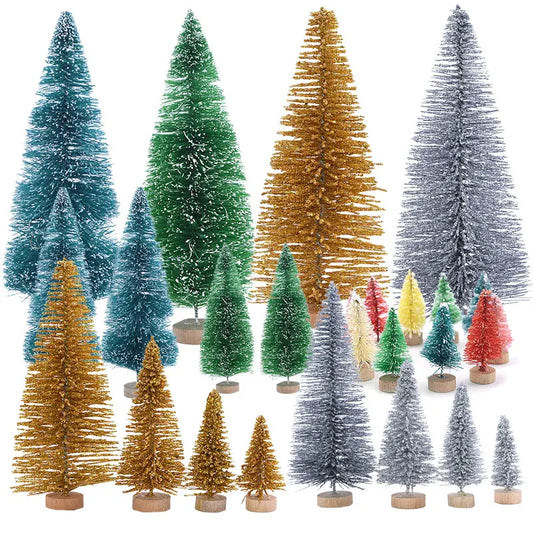 Fake Pine Tree Mini Artificial Christmas Tree Mini Sisal Tree Miniature Tree