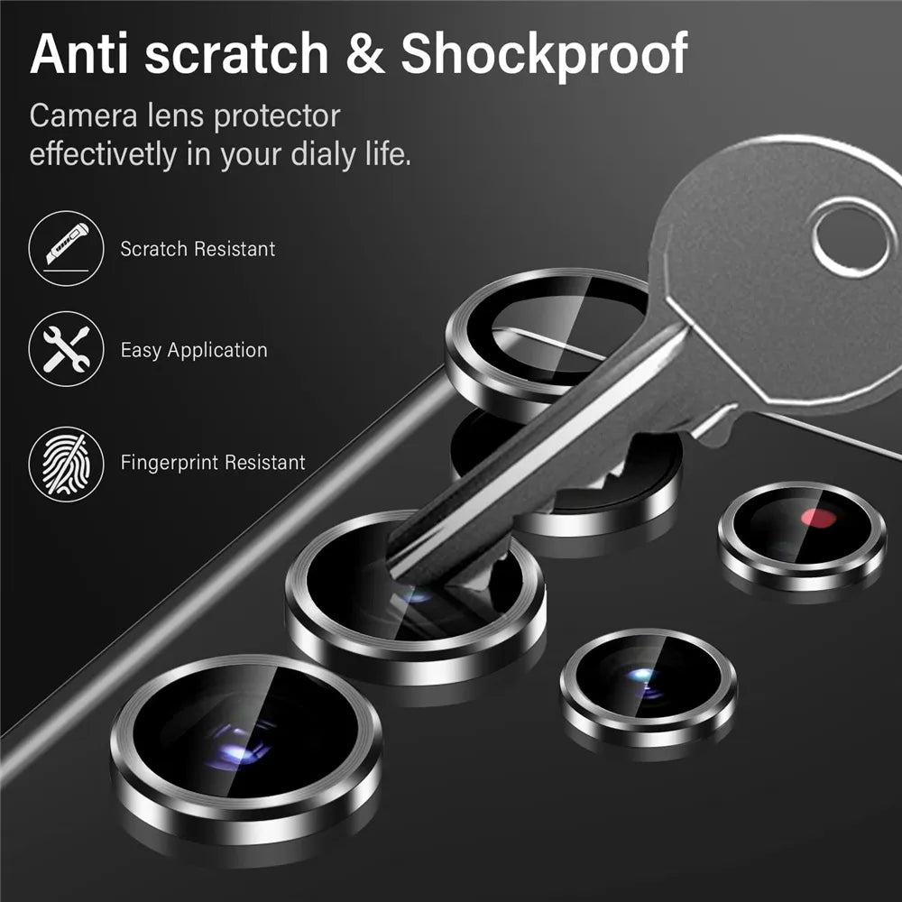 For Samsung S24 S23 Ultra Camera Lens Protector Aluminum Alloy Metal Tempered