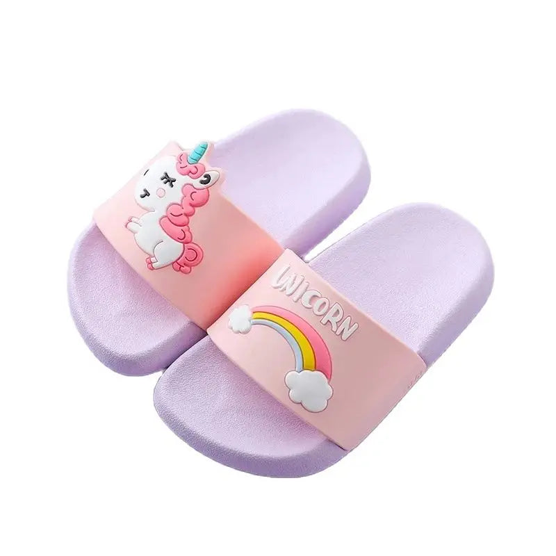 Cute Animal Pattern Slippers for Boys Girls New Summer Kids Beach Shoes Baby