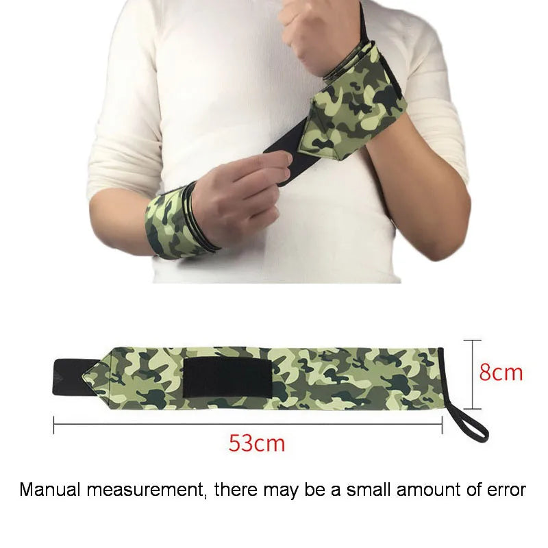 2Pcs Camouflage Neoprene Weightlifting Wrist Wrapping Support Fitness