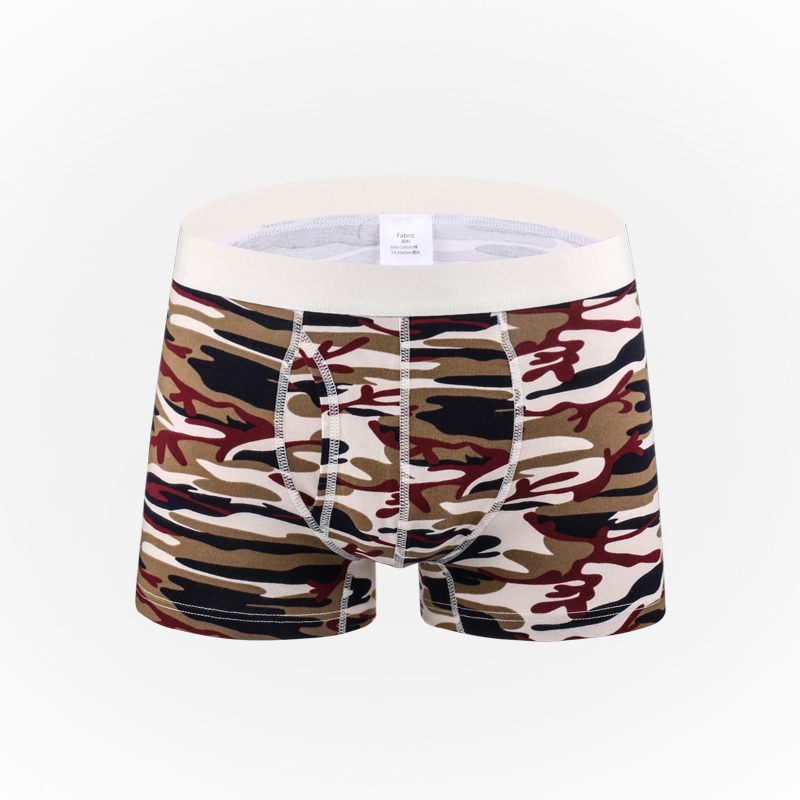 Camouflarge Stripes Teen Men's Underwear Khaki Mid-Rise Mens Briefs