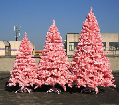 180cm Xmas Tree Pink Party Home Christmas Decorations 6ft Flocked Christmas