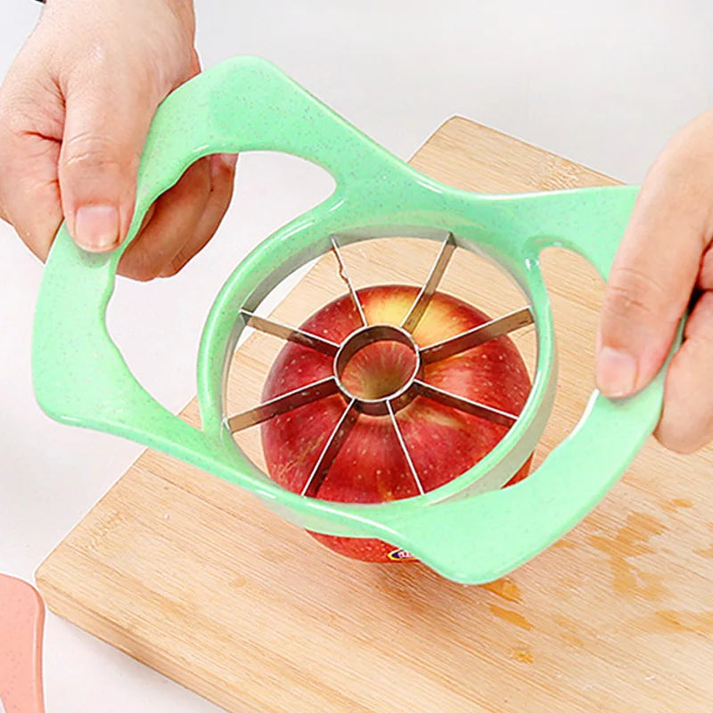 Multifunctional Wheat Straw Stainless Steel Fruit Cutting Splitter Apple Slicer