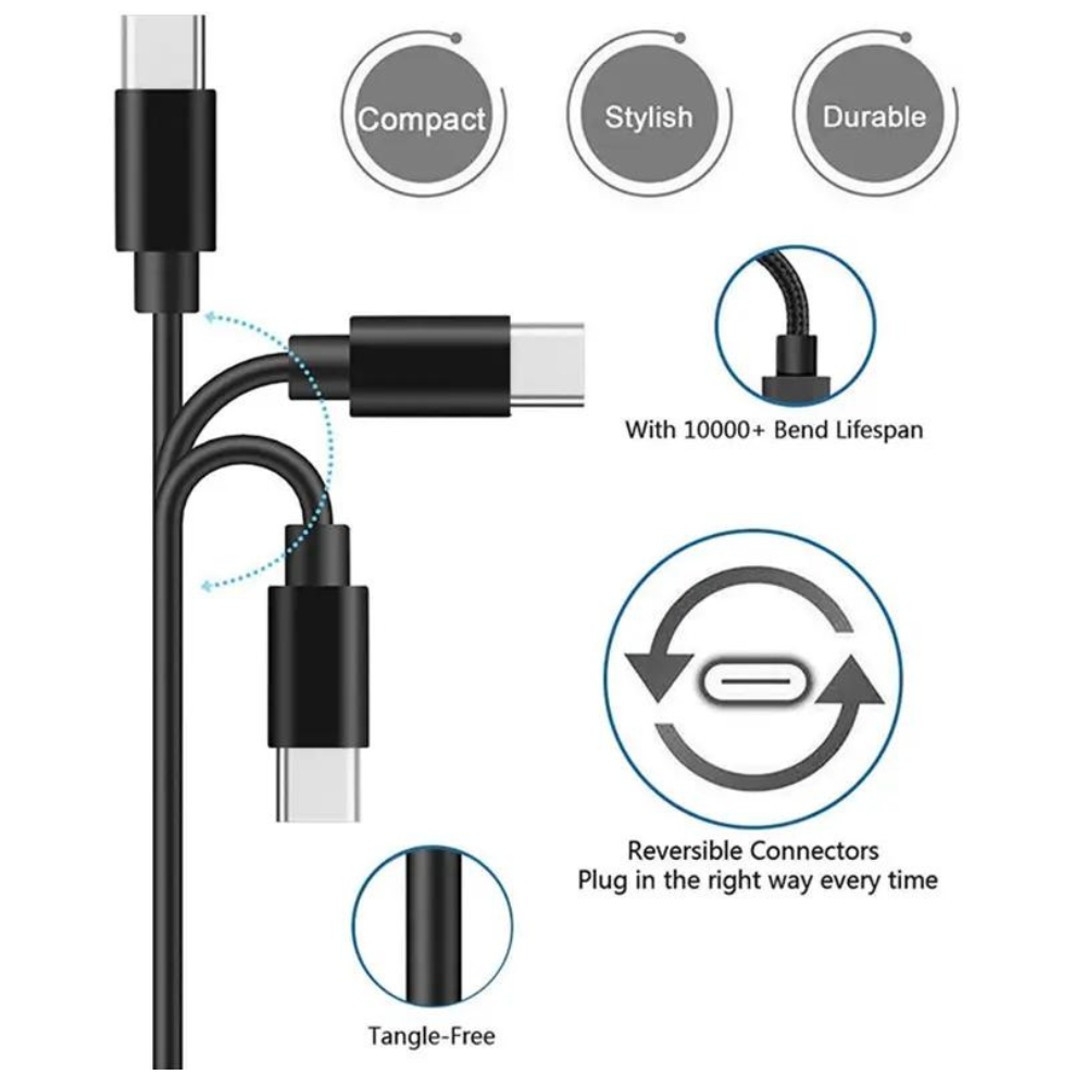 2-Pack USB-C Charging Cable