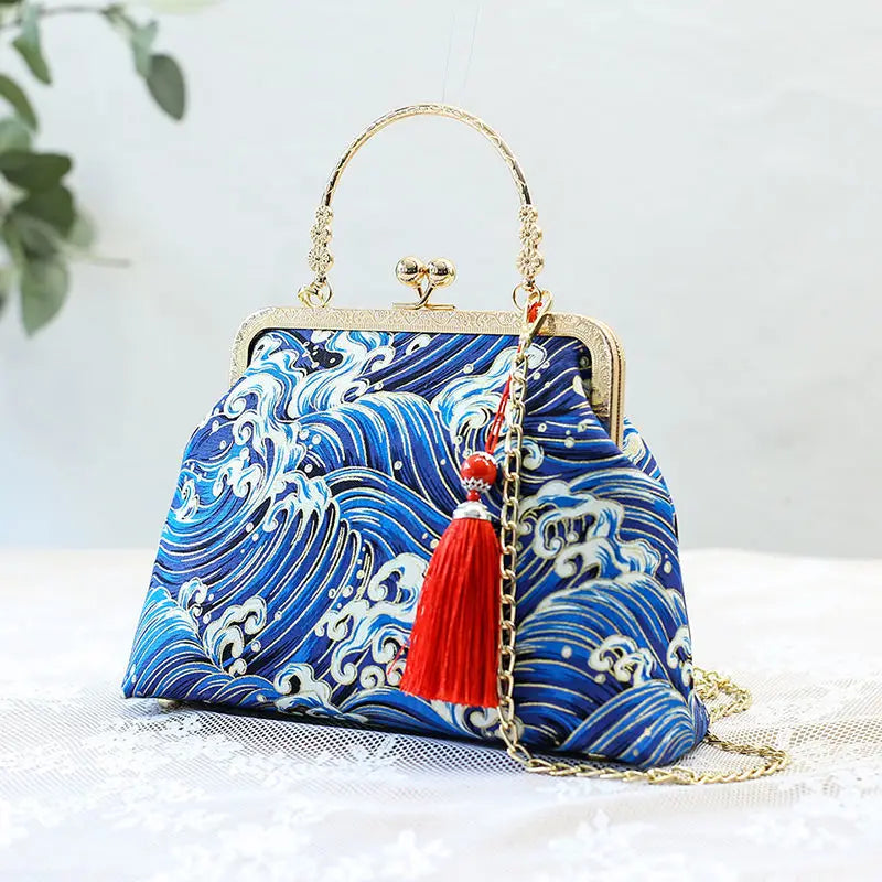 Fashion Vintage Fringe Bag Small Shell Bags Chain Women Shoulder Crossbody Bag