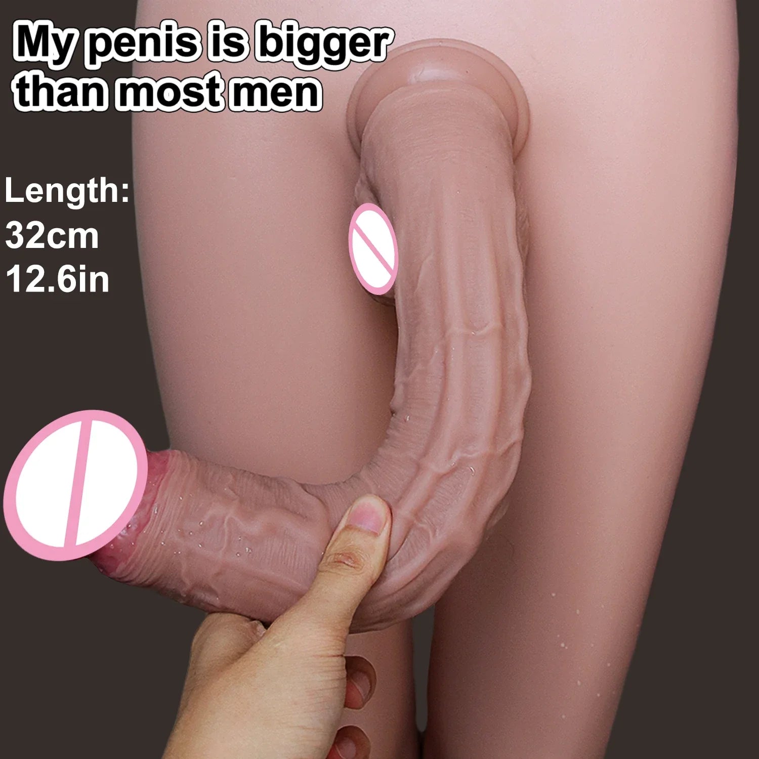 Soft Real Veins Huge Thick Dildo Suction Cup Silicone Cock Anal Plug Sex