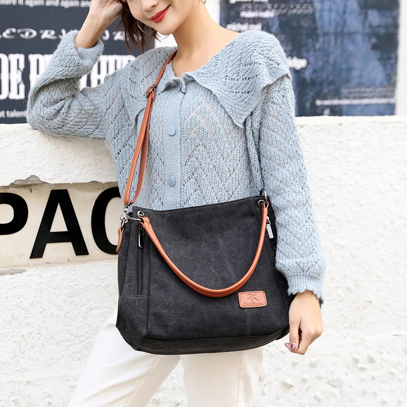 Casual Canvas Women Shoulder Crossbody Bags for Women 2021 High Quality