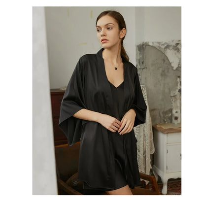 Women Satin Night Dress Silk Sexy  Size Sexy  Night Robe  Bathrobe Perfect