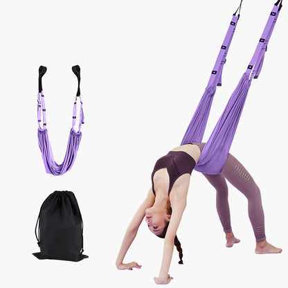 Aerial Suspension Yoga Strap Hammock Swing Stretching Tension Band Pilates