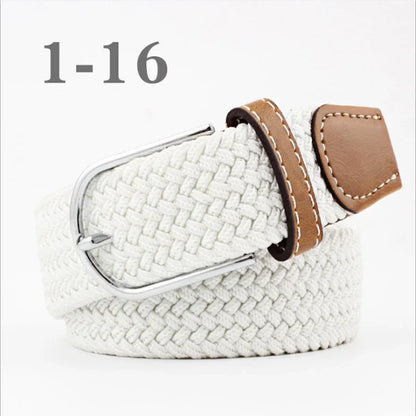 ZLD 60 Colors Female Casual Knitted Pin Buckle Men Belt