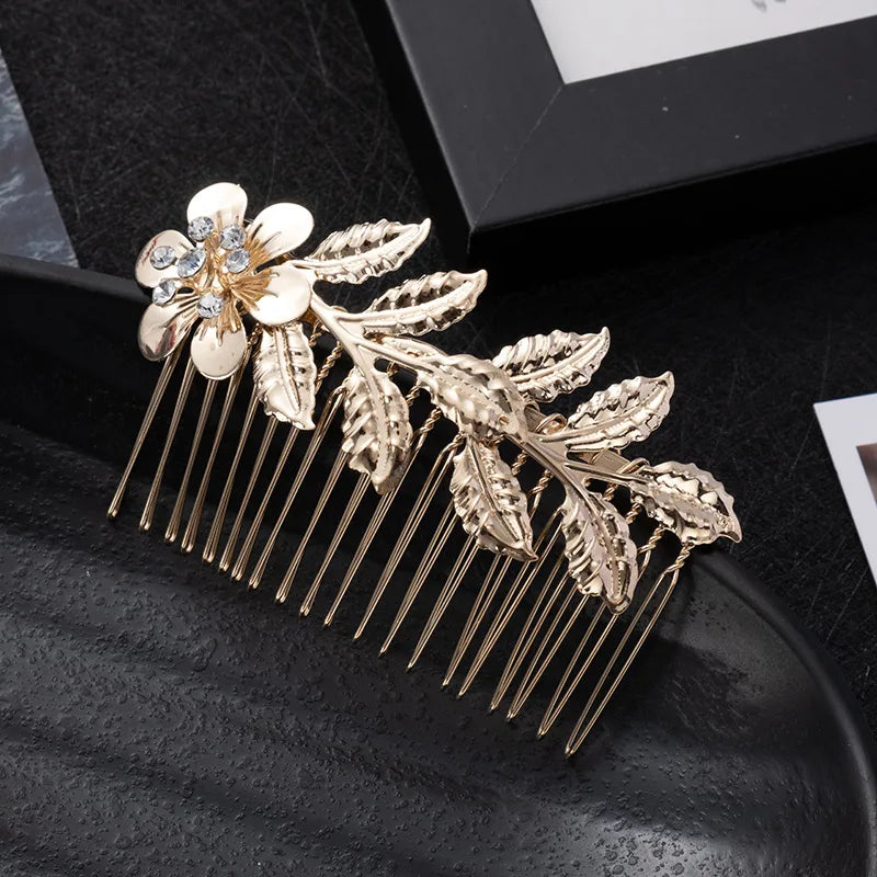 Metal Leaf Hair Clips Women's Hair Accessories Fashion Bridal Wedding Hair