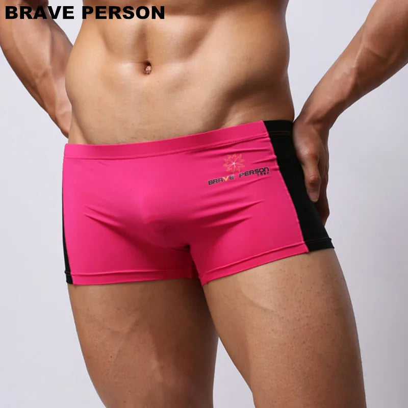 BRAVE PERSON Mens Boxer Shorts Splice Design Super Soft High Quality Underwear