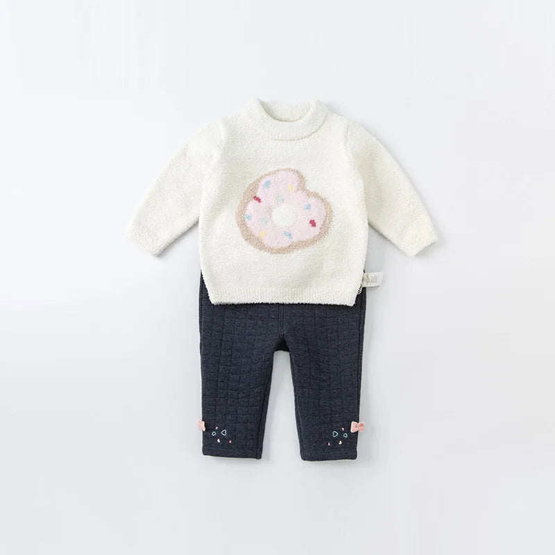 DBM19273 Dave Bella Winter Cute Baby Girls Christmas Cartoon Knitted Sweater