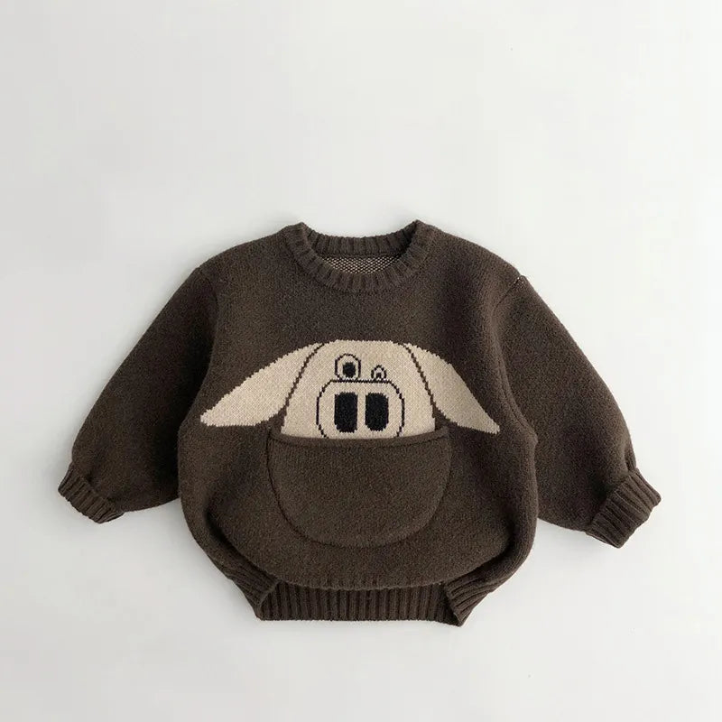 MILANCEL Kids Baby Clothes Sweaters Pullover Cartoon Boys Girls Knitwear Korean