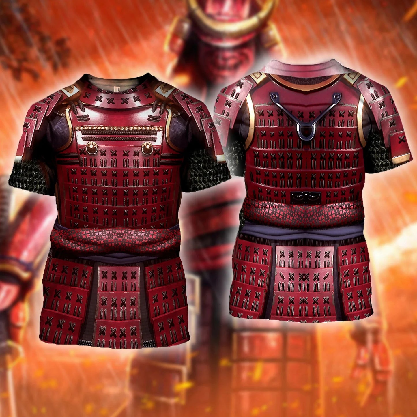 2020 New Summer T Shirts 3D Printed Samurai Armor Men Harajuku Fashion